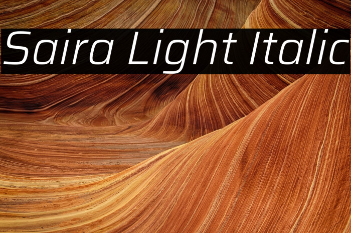 Saira Light Italic Example 3