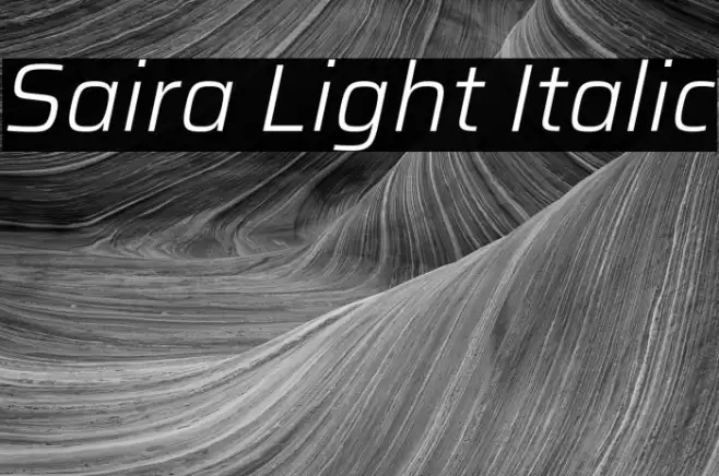 Saira Light Italic Font examples