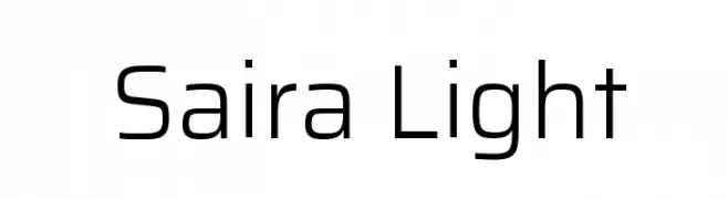 Saira Light  नि: शुल्क फ़ॉन्ट्स डाउनलोड