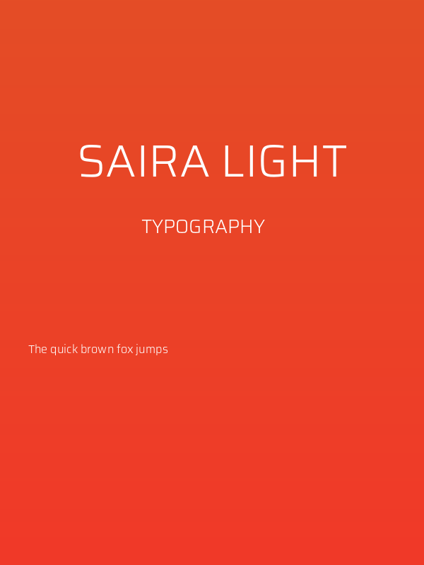 Saira Light Poster
