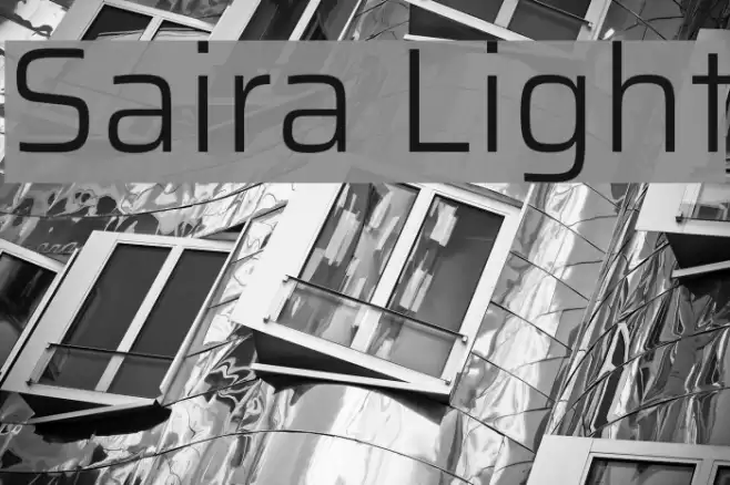 Saira Light Font examples