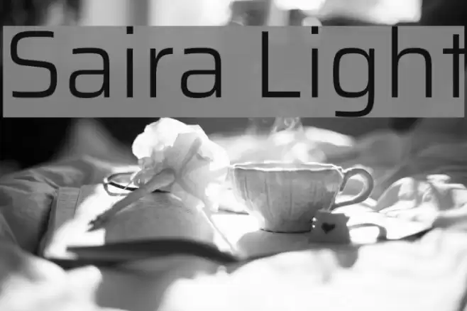 Saira Light Font examples
