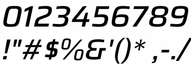 Saira Medium Italic Font OTHER CHARS