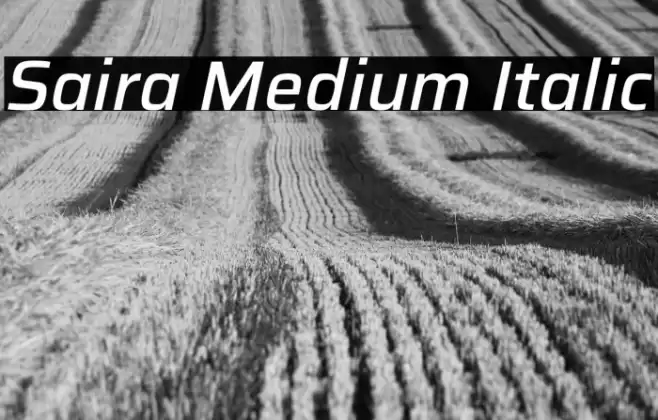 Saira Medium Italic Font examples