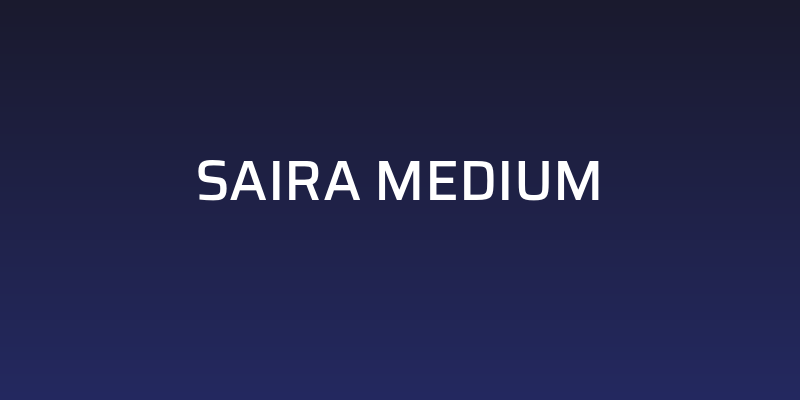 Saira Medium Social Header
