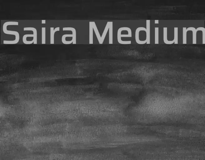 Saira Medium Font examples