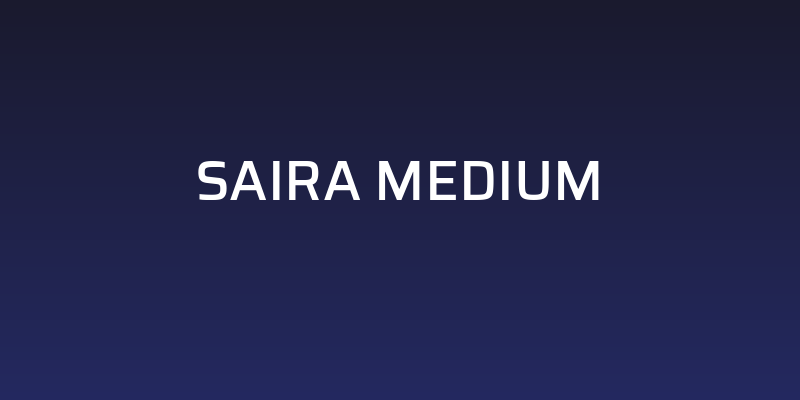 Saira Medium Social Header