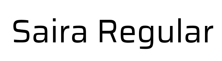 Saira Regular  Descarca Fonturi Gratis
