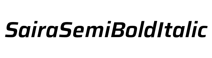 Saira SemiBold Italic  Fuentes Gratis Descargar