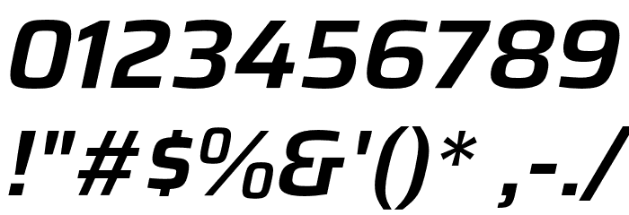 Saira SemiBold Italic Font OTHER CHARS