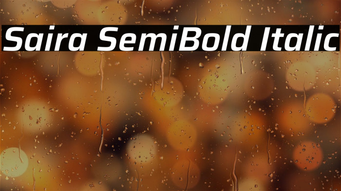 Saira SemiBold Italic Example 2