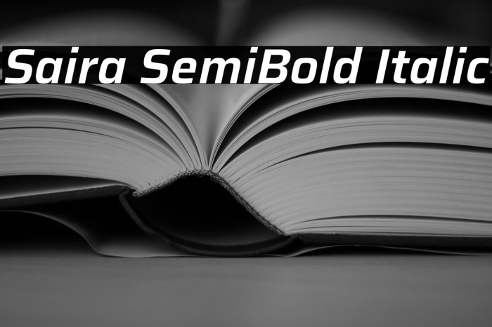 Saira SemiBold Italic Example 3