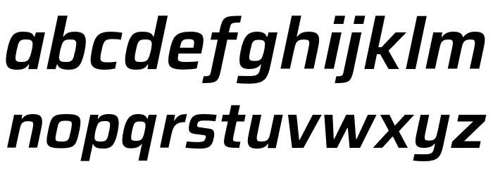 Saira SemiBold Italic Font LOWERCASE