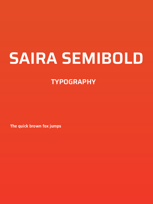 Saira SemiBold Poster