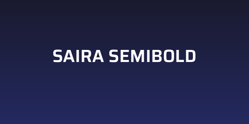 Saira SemiBold Social Header