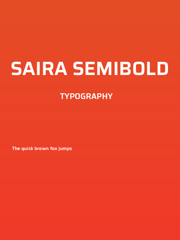 Saira SemiBold Poster