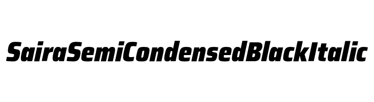 Saira SemiCondensed Black Italic  Fuentes Gratis Descargar