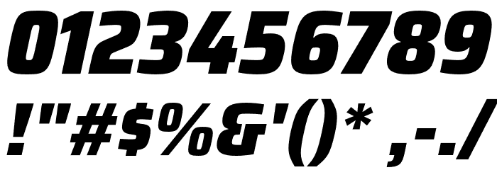 Saira SemiCondensed Black Italic Font OTHER CHARS