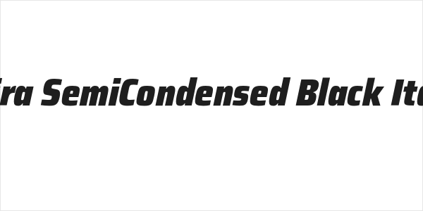 Saira SemiCondensed Black Italic Logo