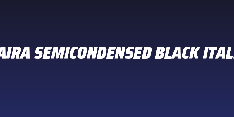 Saira SemiCondensed Black Italic Social Header