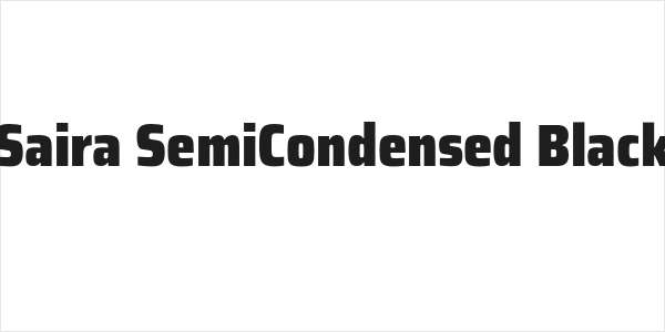 Saira SemiCondensed Black Logo