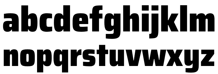Saira SemiCondensed Black Font LOWERCASE
