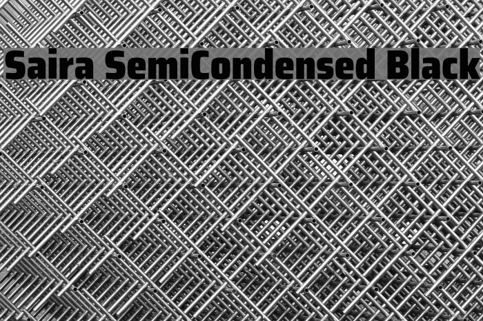 Saira SemiCondensed Black Font examples
