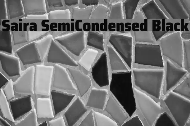 Saira SemiCondensed Black Font examples