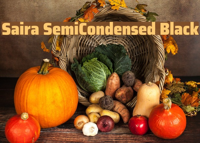 Saira SemiCondensed Black Font examples