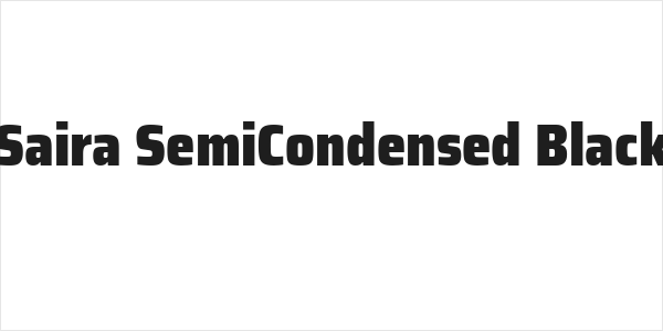 Saira SemiCondensed Black Logo