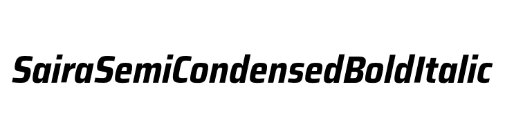 Saira SemiCondensed Bold Italic  नि: शुल्क फ़ॉन्ट्स डाउनलोड