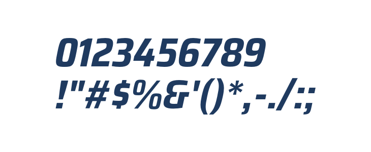 Saira SemiCondensed Bold Italic Other Characters