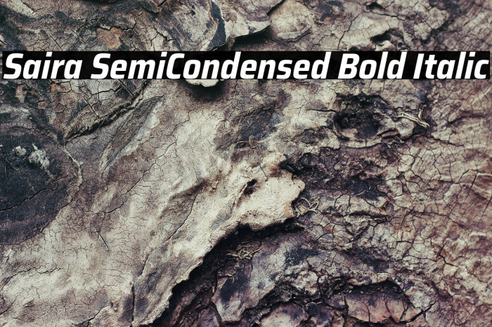 Saira SemiCondensed Bold Italic Example 1