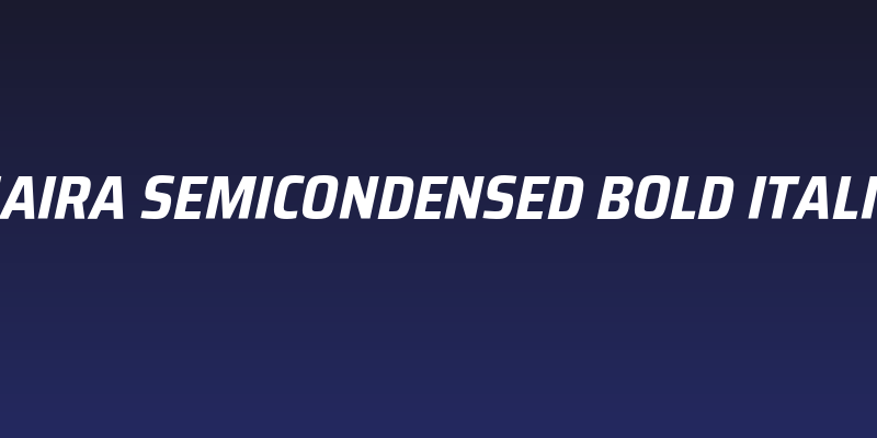 Saira SemiCondensed Bold Italic Social Header