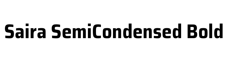 Saira SemiCondensed Bold Font
