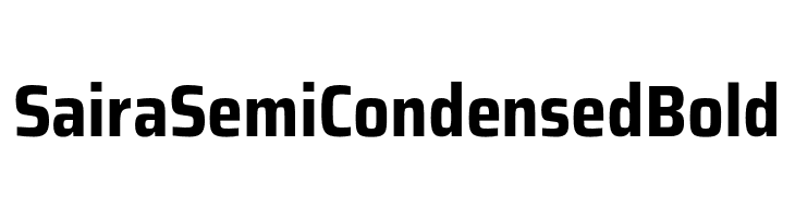 Saira SemiCondensed Bold  font caratteri gratis
