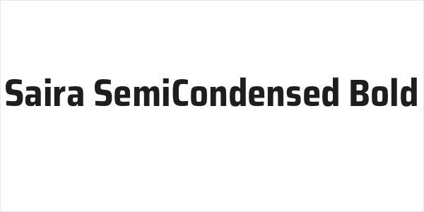 Saira SemiCondensed Bold Logo