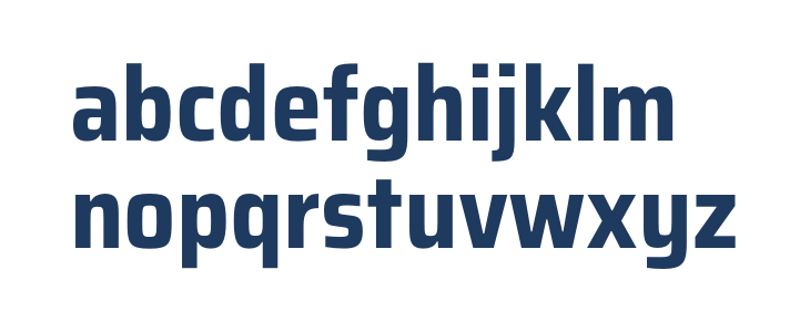 Saira SemiCondensed Bold Lowercase