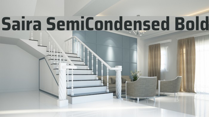 Saira SemiCondensed Bold Font examples