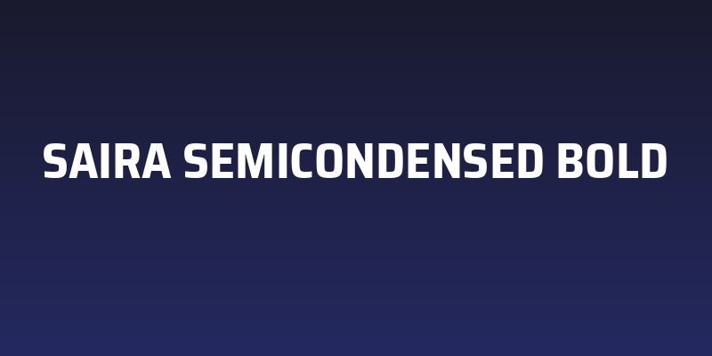 Saira SemiCondensed Bold Social Header