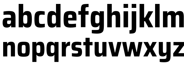 Saira SemiCondensed Bold Font LOWERCASE
