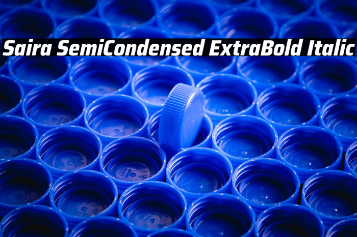 Saira SemiCondensed ExtraBold Italic Example 1