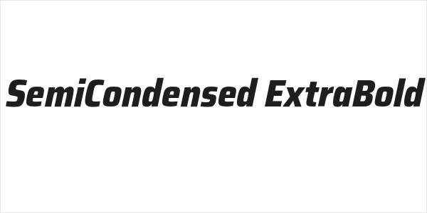 Saira SemiCondensed ExtraBold Italic Logo