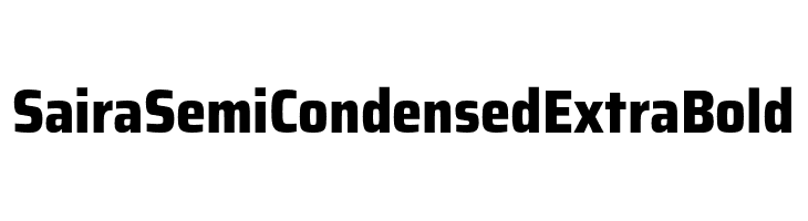 Saira SemiCondensed ExtraBold  免费字体下载