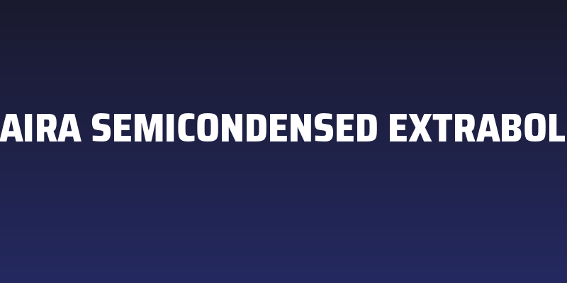 Saira SemiCondensed ExtraBold Social Header