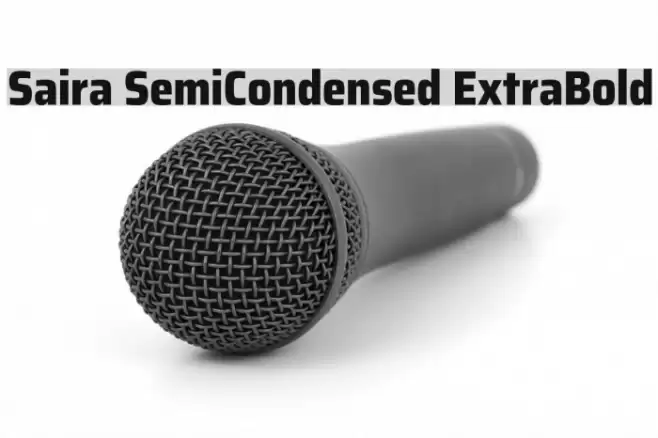 Saira SemiCondensed ExtraBold Schriftart examples