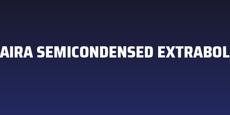 Saira SemiCondensed ExtraBold Social Header