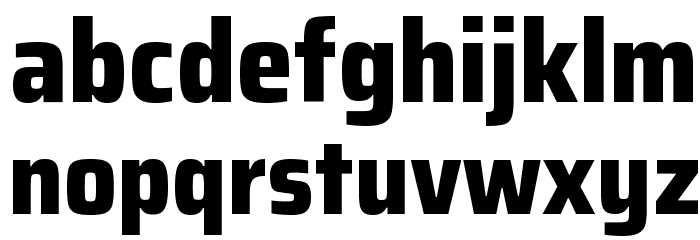 Saira SemiCondensed ExtraBold Schriftart Kleinbuchstaben