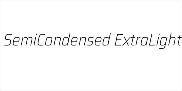 Saira SemiCondensed ExtraLight Italic Logo