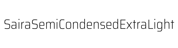 Saira SemiCondensed ExtraLight  免费字体下载